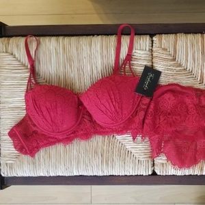 Stephanie Eyelash Bra/G-String w/Lace Trim